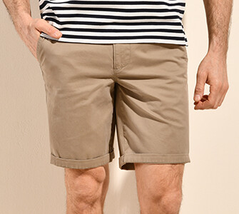 Bermuda chino homme Taupe Clair - BARRY