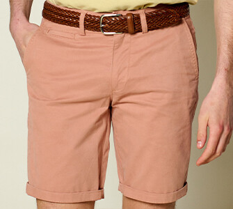 Bermuda chino homme vieux Rose - BARRY