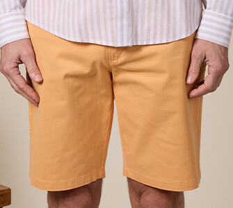 Bermuda chino homme Orange Pâle - BARRY