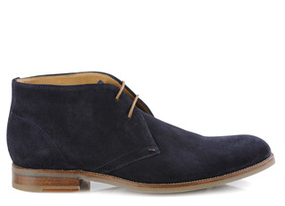 Desert boots homme Velours Bleu Océan - WARWICK GOMME