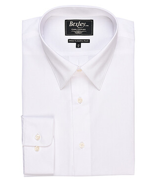 Chemise blanche en coton double fil - ALBERT CLASSIC