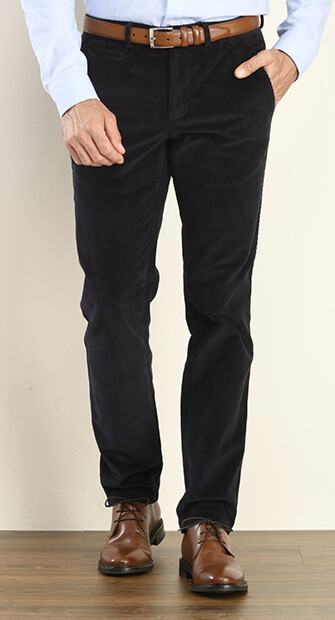 Pantalon chino velours côtelé homme Navy - NORMAN