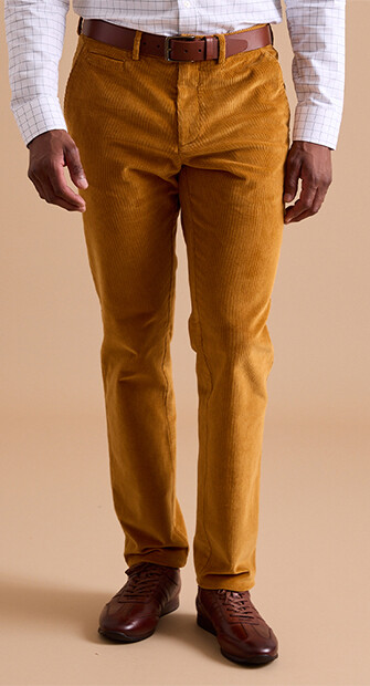 Pantalon Chino Velours Moutarde - NORMAN