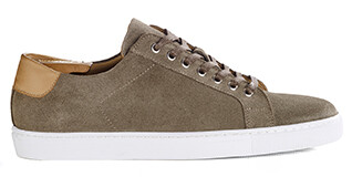 Sneakers cuir homme - Velours Kaki - INGLEWOOD