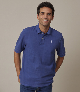 Polo Bleu Royal homme - GARETH