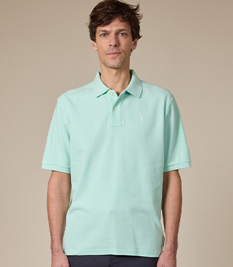 Polo homme Vert Pâle - Finition Lavée - GARETH
