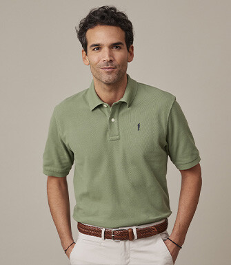 Polo homme Vert Sauge - GARETH