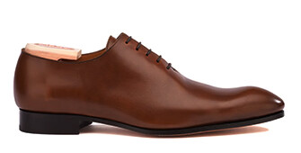 Richelieu homme Châtaigne semelle cuir - TIZZANO