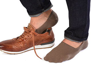 Chaussettes invisibles homme Taupe
