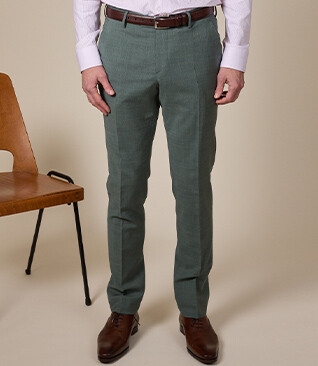 Pantalon de costume homme Vert Tilleul - LAZARE