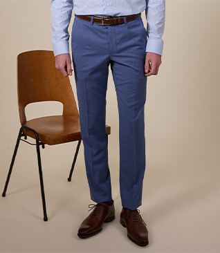 Pantalon de costume Bleu Clair Chiné II - LAZARE
