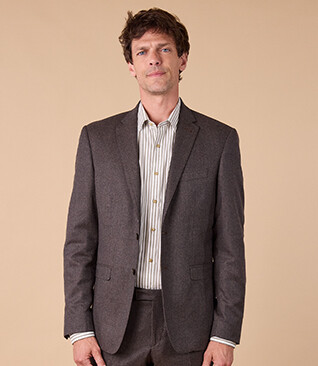 Veste de costume homme Chocolat Chiné - LAZARE