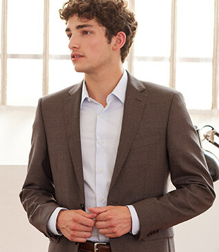Veste de costume homme Marron Chiné - LAZARE
