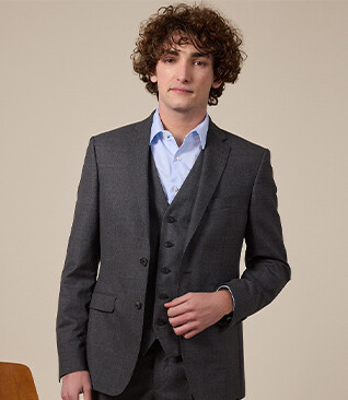 Veste de costume homme Gris Moyen - LAZARE