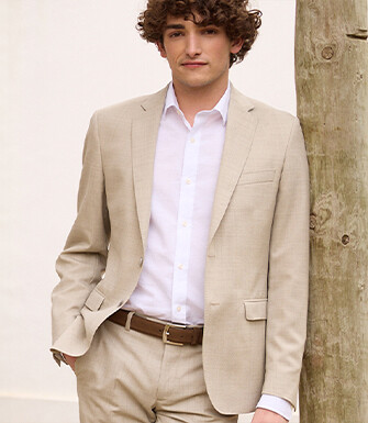 Veste de costume homme beige Chiné - LAZARE