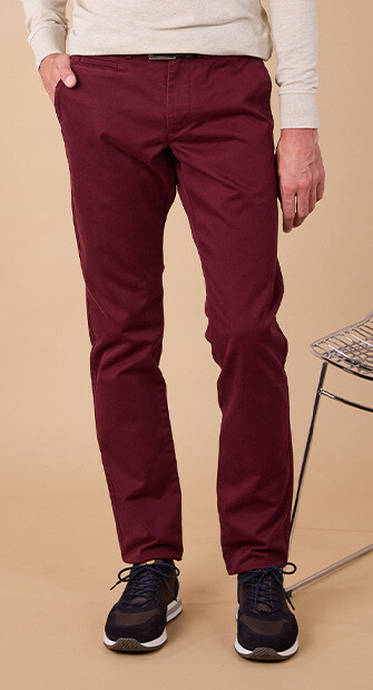 Pantalon chino homme - Bordeaux - NIGEL II