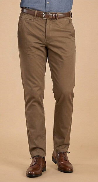 Pantalon chino homme Chocolat - NIGEL II