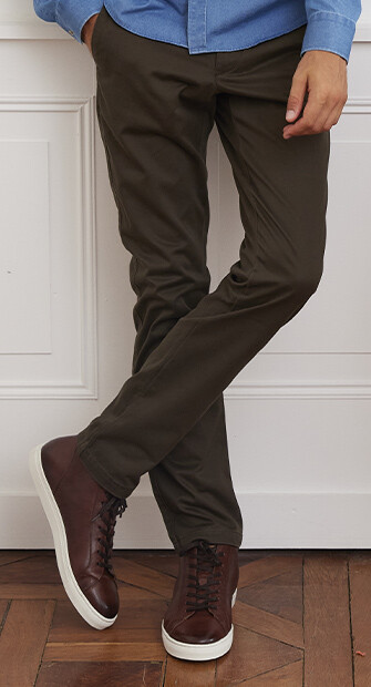 Pantalon chino homme Kaki - NIGEL II