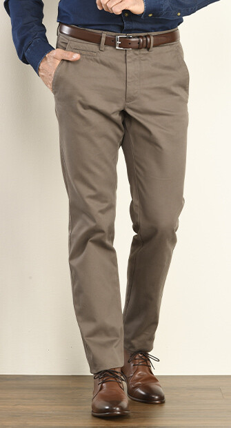 Pantalon chino homme Taupe - NIGEL II