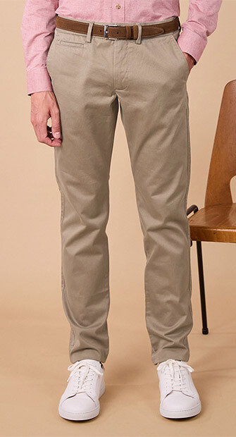 Pantalon chino homme - Olive Clair - NIGEL II