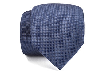 Cravate en soie Unie Bleu Pétrole