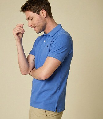 Polo Bleu Denim homme - ANDY II