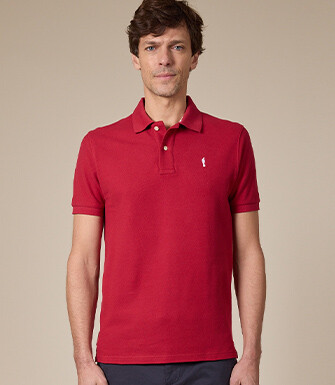 Polo homme Rouge Sombre - ANDY II