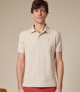 Polo homme Beige Chiné - ANDY II