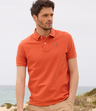 Polo homme Orange Foncé - ANDY II