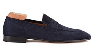 Mocassin homme Velours Bleu Marine - BRIONE