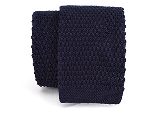 Cravate tricot homme Marine
