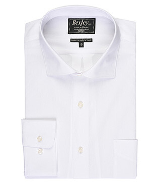 Chemise blanche en coton - Poche poitrine - ALBERTO II CLASSIC