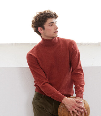 Pull col roulé homme laine Epine Chiné - EMERIC