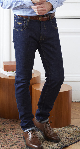 Jean homme Indigo Brut Slim - RIDLEY