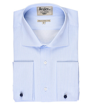 Chemise bleu pâle à boutons de manchettes - PAOLO
