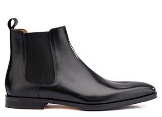 Chelsea boots cuir homme Noir - BERGAME PATIN