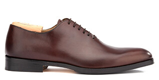Richelieu homme Chocolat semelle cuir avec patin - PETER PATIN