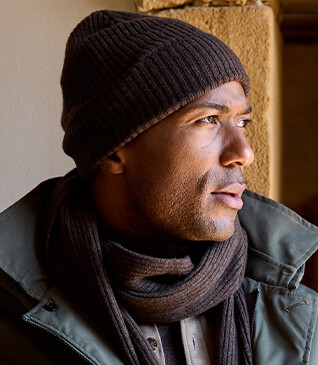 Bonnet laine homme Chocolat Foncé - BENNETH