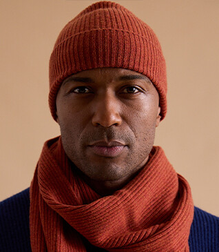 Bonnet laine homme Rouge Ambre - BENNETH