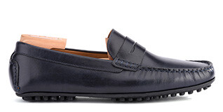 Mocassin été homme cuir Bleu Marine - PEMBROKE