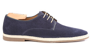 Derbies homme casual Velours Navy - VALADAS