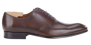 Richelieu homme Chocolat Patiné - Semelle cuir - OLDBURY