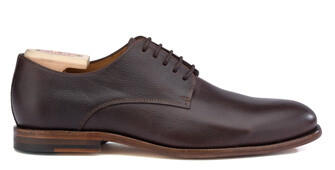 Derbies homme Chocolat Grainé semelle cuir - HILPERTON