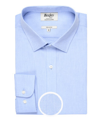 Chemise Oxford coton bleu ciel - EVRARD