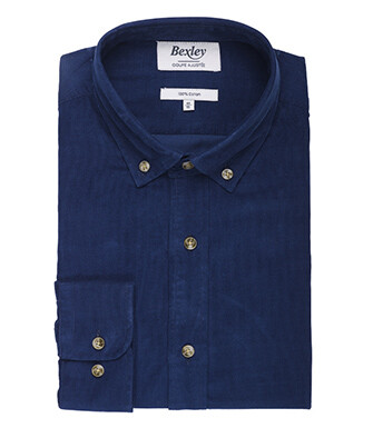 Chemise en velours Indigo - WAYNE