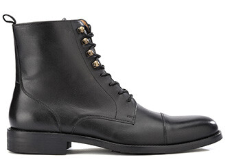 Derby boots homme à lacets Noir patiné - ENFIELD II GOMME CITY