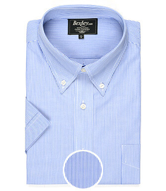 Chemise rayée bleu et blanc - Poche - TRENT MC