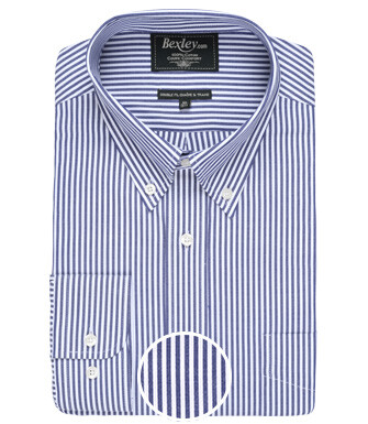 Chemise rayée bleu océan et blanc - KELLEN