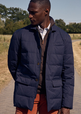 Parka homme navy légère en duvet d'oie - NILSEN