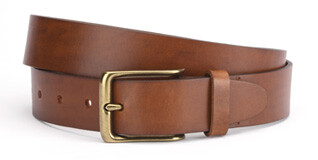Ceinture en cuir homme Châtaigne Patiné - WESTWOOD II